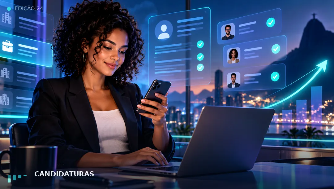 Arte editorial sobre Como procurar emprego usando apenas o celular