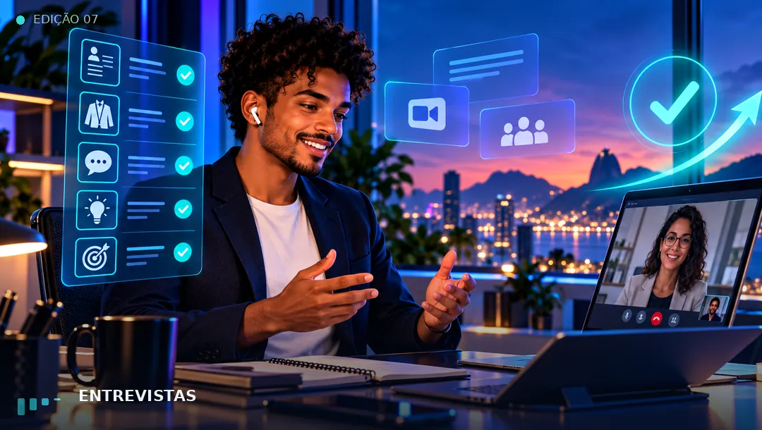 Arte editorial sobre Como responder perguntas difíceis na entrevista